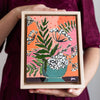 Today I Will Appreciate Delicacy - 6x8" Framed Original Painting - 2021 - FREE SHIPPING