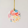 Festive Florals - Printed Watercolor Ceramic Ornament