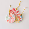 Set of 3 Floral Ceramic Ornaments