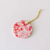 Rosy Flower Fields - Round Ceramic Ornament