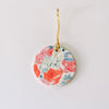 Joyful Peonies - Printed Watercolor Ceramic Ornament