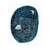 Sleepy Narwhal Print