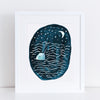 Sleepy Narwhal Print