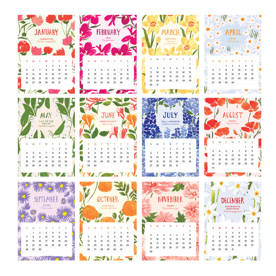 [Pre-Order] 2025 Birth Month Flowers Desktop Calendar