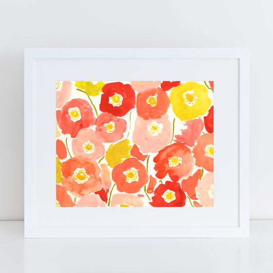 Abstract Poppies - Fine Art Print
