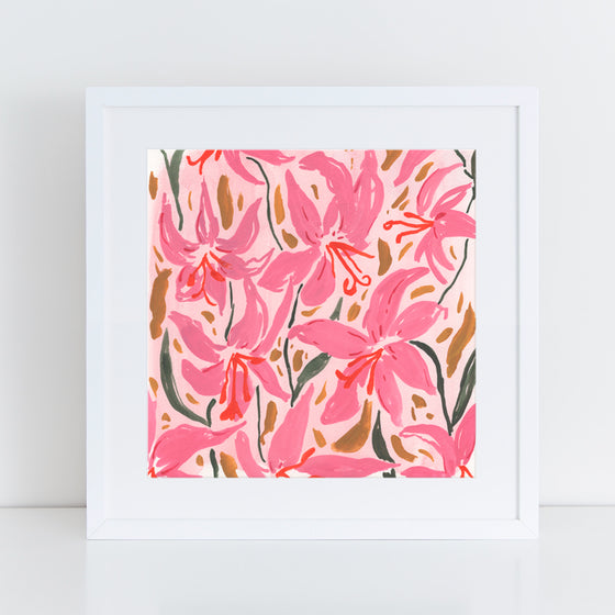Pink Lilies - Fine Art Print