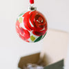 Holiday Rose - Hand-Painted Ornament