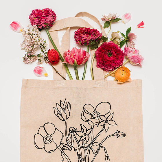 Bunch of Flowers Canvas Tote Bag