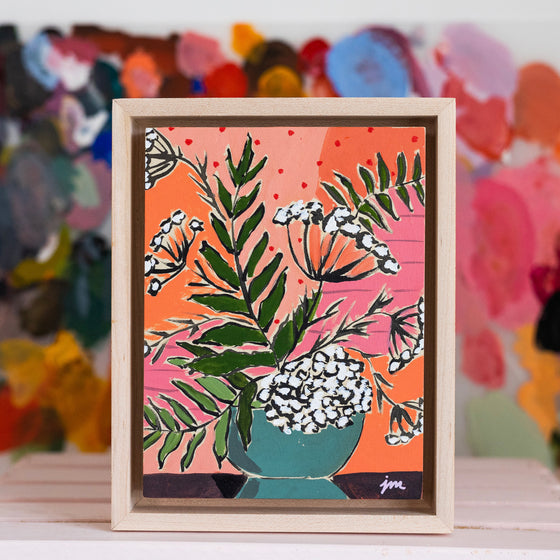 Today I Will Appreciate Delicacy - 6x8" Framed Original Painting - 2021 - FREE SHIPPING