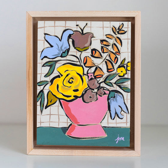 Today I Will Have a Fresh Start - 6x8" Framed Original Painting - 2021 - FREE SHIPPING