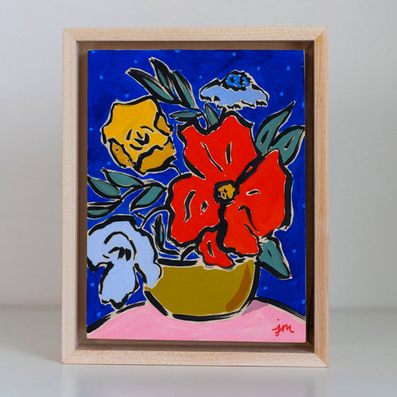 Available at Saint Claude Social Club | Today I Will Expand My Horizons - 6x8" Framed Original Painting