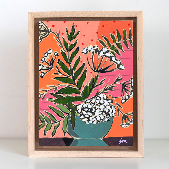 Today I Will Appreciate Delicacy - 6x8" Framed Original Painting - 2021 - FREE SHIPPING